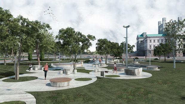 Una plaza renovada, un parque calistenia y un corredor cultural serán inaugurados en los próximos días alrededor del Palacio Legislativo