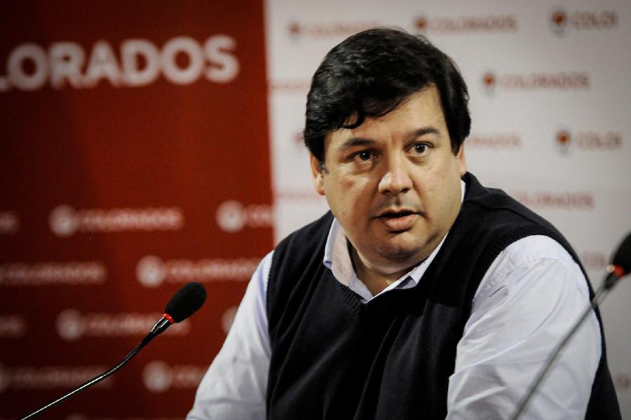 Adrián Peña en la Convención Nacional del Partido Colorado en la Casa del Partido Colorado. Foto: Javier Calvelo/ adhocFOTOS