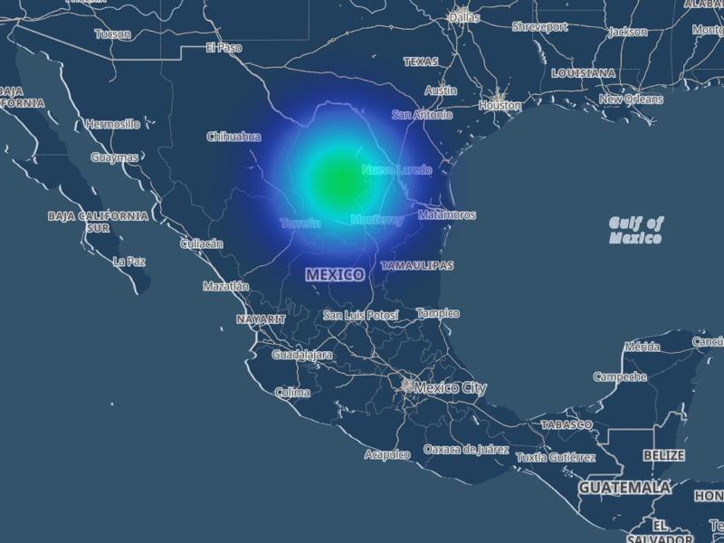 Mapa divulgado por Luis Costa Bonino en su cuenta de Twitter.