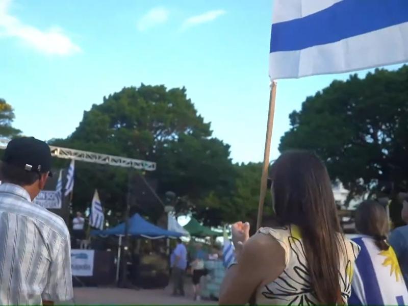 Acto de Un Solo Uruguay de enero de 2025 en Piriápolis. Captura de YouTube.