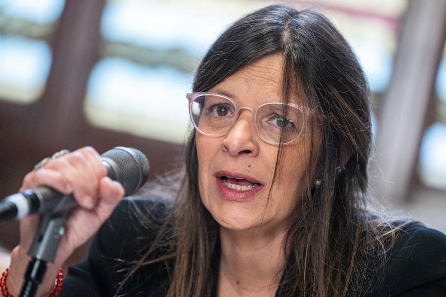 Claudia Romero, presidenta del INAU. Foto: Mauricio Zina / adhocFOTOS