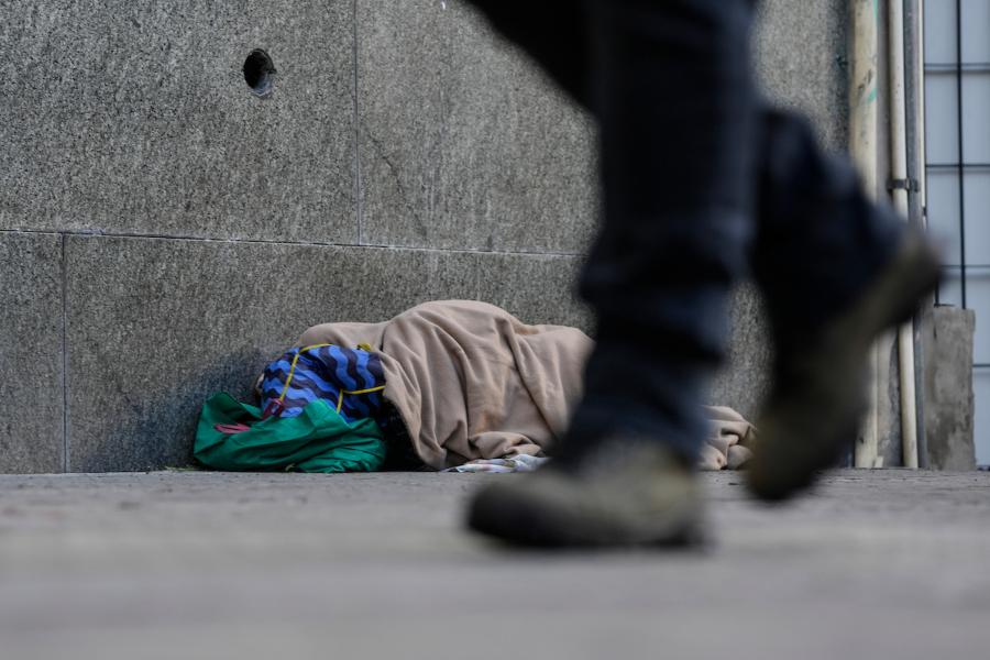 Ola de frio polar por el centro, Montevideo. Foto: Daniel Rodriguez /adhocFOTOS