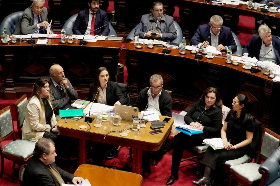 Durante la interpelación al ministro de Ganaderia Agricultura y Pesca en Cámara de Senadores del Palacio Legislativo en Montevideo. Foto: Javier Calvelo / adhocFOTOS