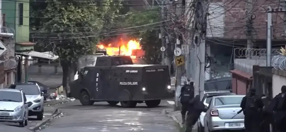 Operativo policial en Río. Captura video.