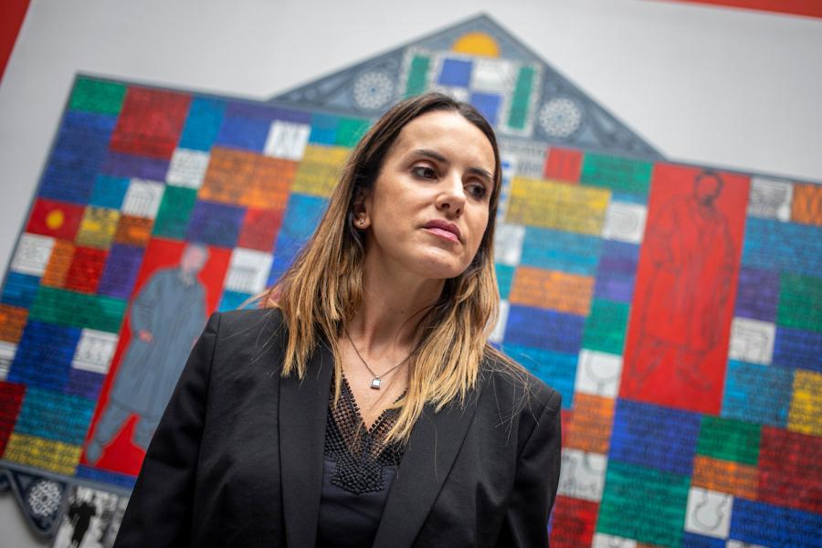 Formalizacion de la precandicatura a la presidencia de la republica de Carolina Ache en la sede del Partido Colorado en Montevideo. Foto: Mauricio Zina / adhocFOTOS