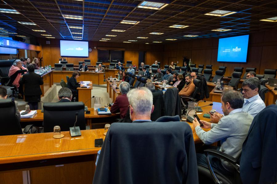 Comisión especial sobre el proyecto de ley de la Caja de Profesionales recibió a representantes del Poder Ejecutivo. Foto: Cámara de Diputados.