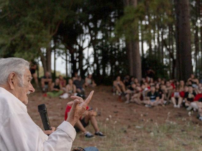 José Mujica en el Campamento de Gurises MPP, febrero 2025. Foto MPP.