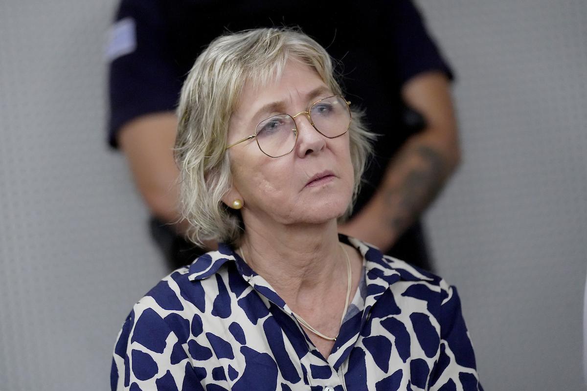 Ana Lewdiukow durante la audiencia por el caso Conexión Ganadera en el palacio de Tribunales en la calle San José en Montevideo. Foto: Javier Calvelo / adhocFOTOS