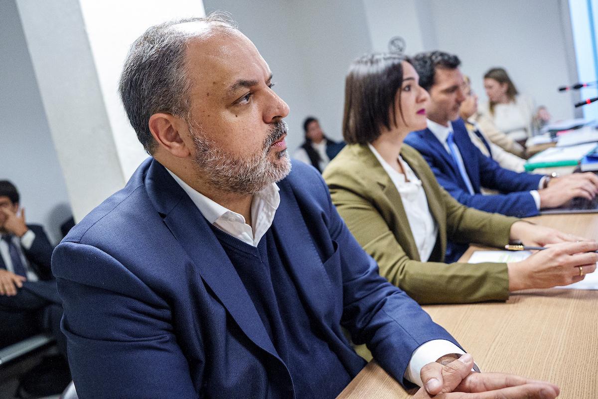 Audiencia por el caso Charles Carrera en el juzgado de Juan Carlos Gómez en Montevideo. Foto: Mauricio Zina / adhocFOTOS