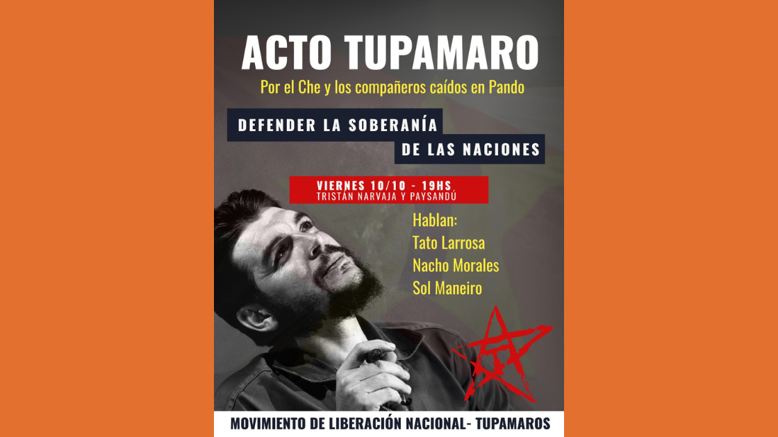 Acto tupamaro en defensa de la soberanía de las naciones