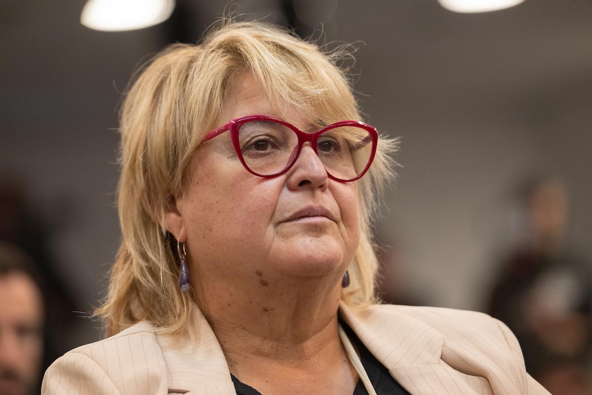 La ministra de Defensa, Sandra Lazo. Foto: Santiago Mazzarovich / adhocFOTOS