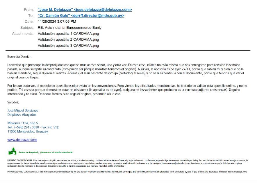 Caso Cardama: las alertas de Delpiazzo que el gobierno anterior ignoró